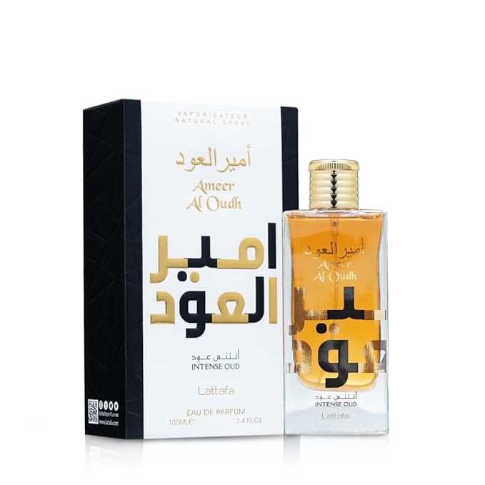 Lattafa Ameer Al Oud Intense Oud for Unisex Eau de Parfum Spray, 3.4 Ounce